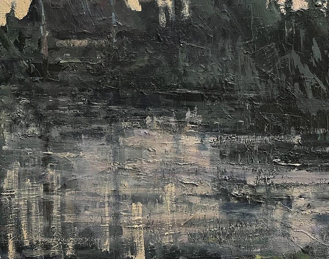 Oil painting Village river Volodymyr Pashchenko - 6