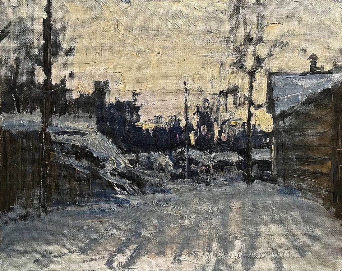 Oil painting Gentle snow Volodymyr Pashchenko: Title: Oil painting Gentle snow Volodymyr Pashchenko Description: NoGaller 229 *** ABOUT THIS PAINTING *** * TITLE: "Gentle snow" * ARTISTS: Volodymyr Pashchenko * SIZE: 40x50 cm/'15.74x19.68 inches'