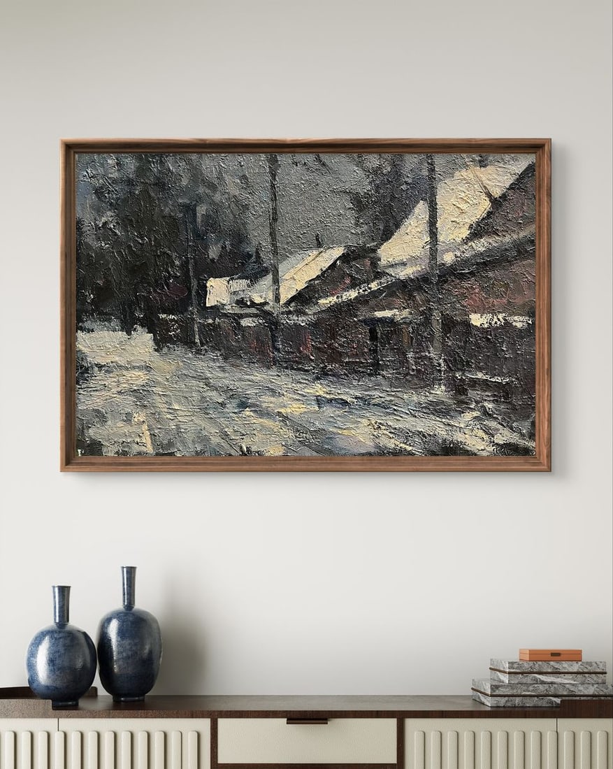 Oil painting Quiet village Volodymyr Pashchenko - 2