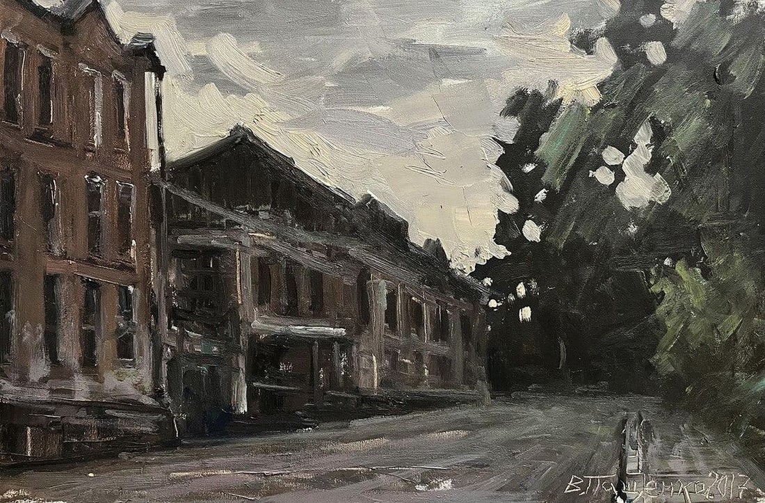 Oil painting Old town Volodymyr Pashchenko (1 of 7)