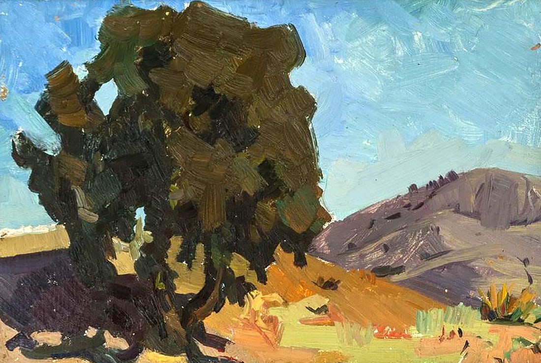 Oil painting In the mountains Oleksandr Andreev: Title: Oil painting In the mountains Oleksandr Andreev Description: NoGaller 239 *** ABOUT THIS PAINTING *** * TITLE: "In the mountains" * ARTISTS: Oleksandr Andreev * SIZE: 24x34 cm/'9.44x13.38 inche