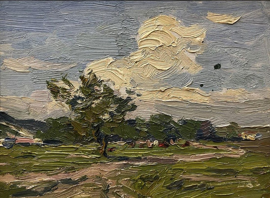 Oil painting White clouds Yury Konovalov (1 of 8)