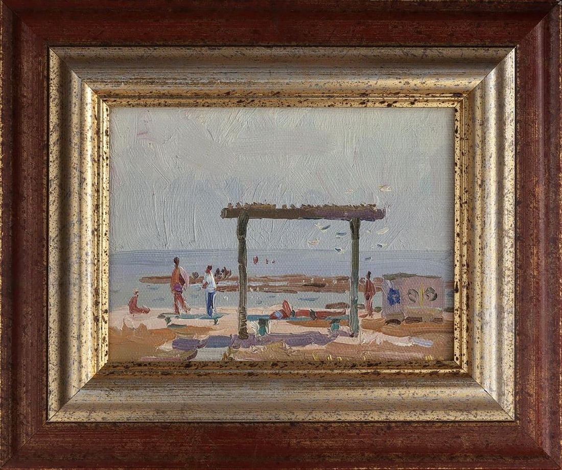 Oil painting Near the river Yury Konovalov - 2