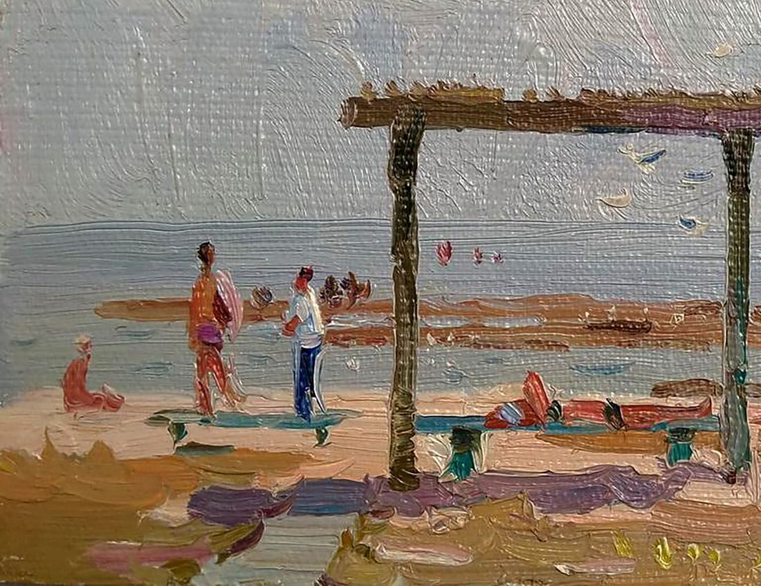 Oil painting Near the river Yury Konovalov - 7