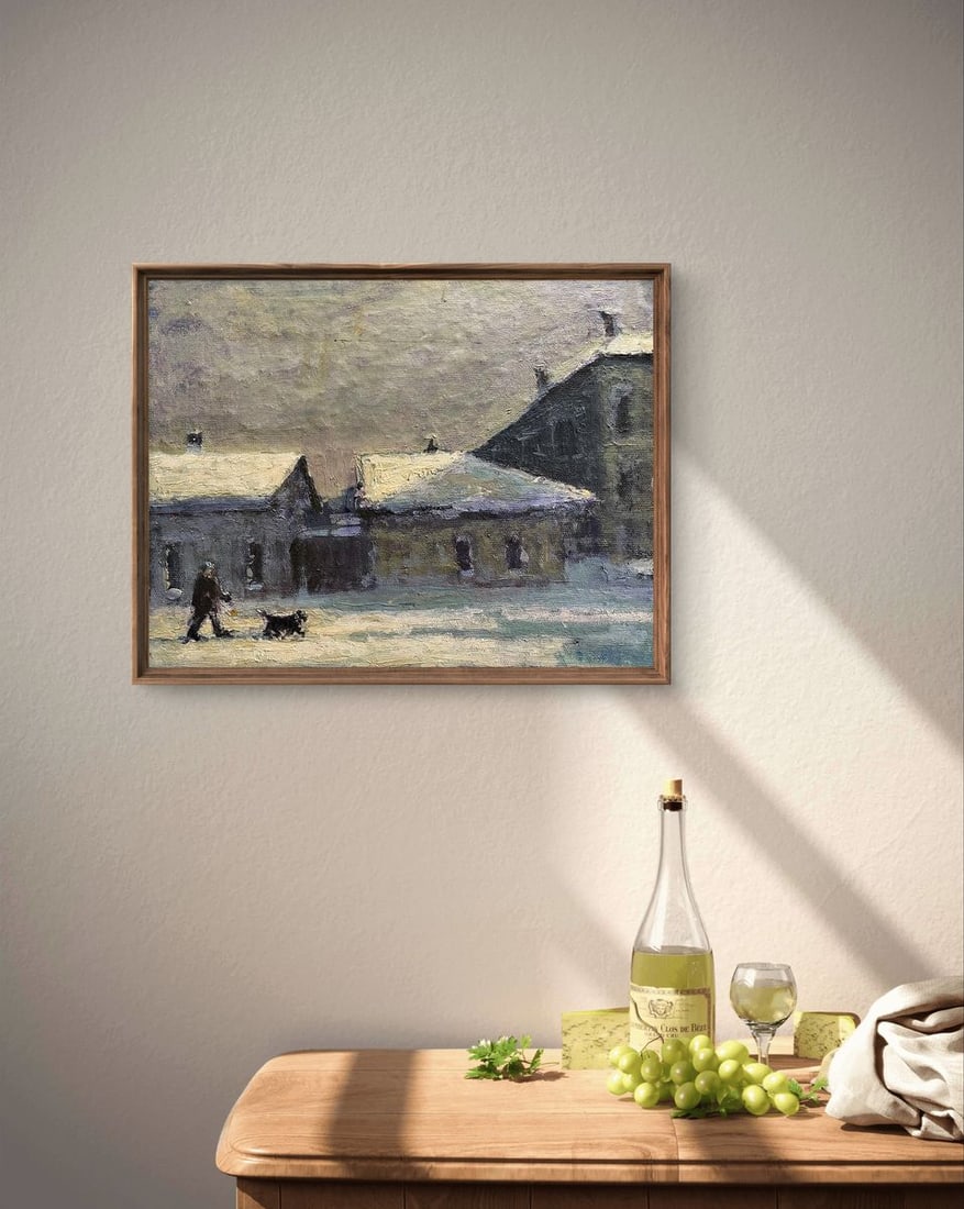 Oil painting Winter walk Volodymyr Pashchenko - 2