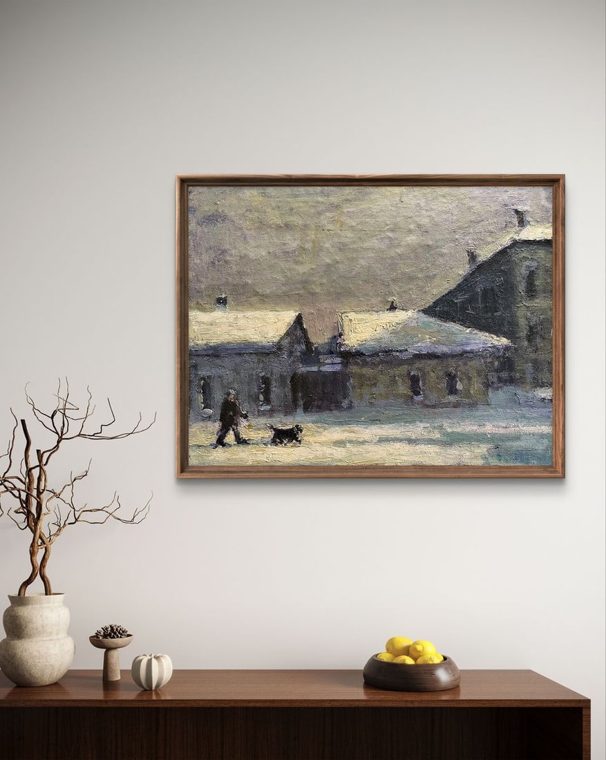 Oil painting Winter walk Volodymyr Pashchenko - 3