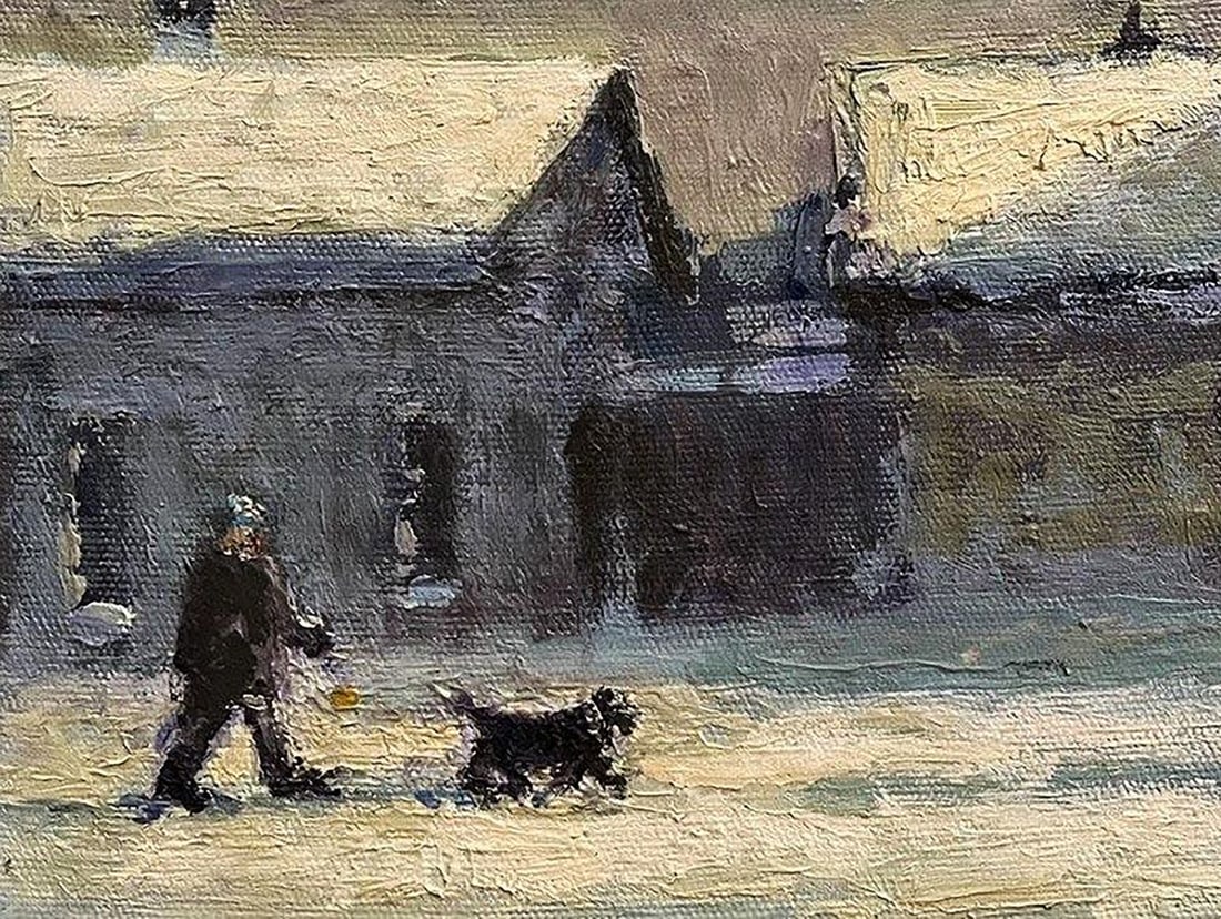 Oil painting Winter walk Volodymyr Pashchenko - 6