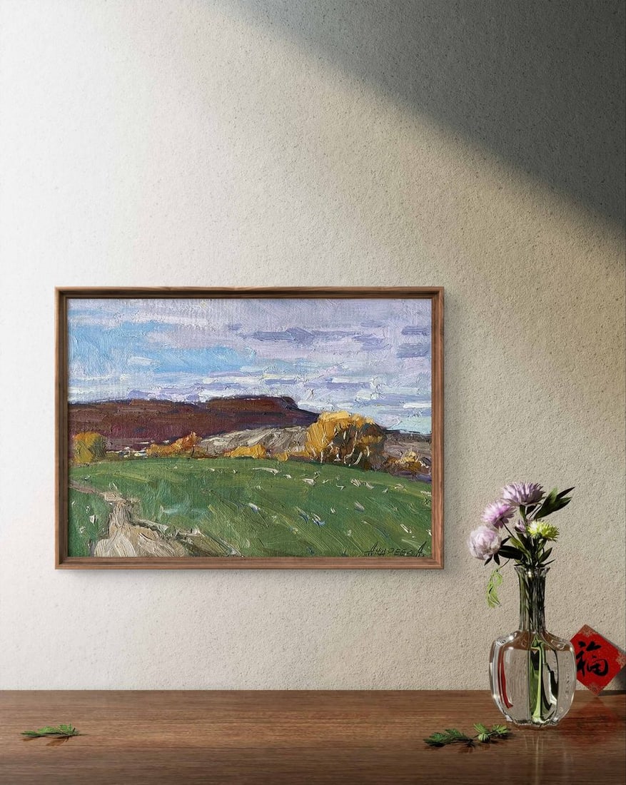 Oil painting In a green field Oleksandr Andreev - 3