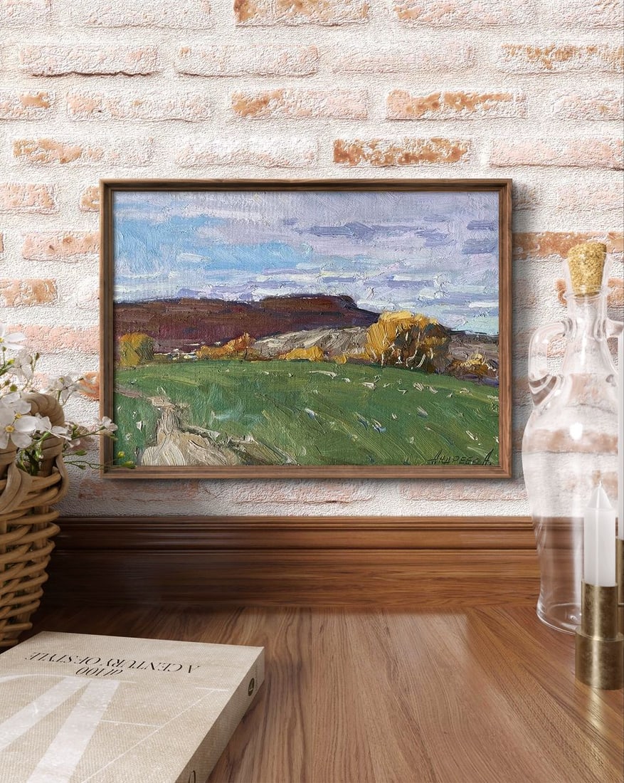 Oil painting In a green field Oleksandr Andreev - 4