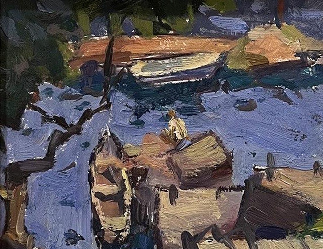 Oil painting City pier Oleksandr Andreev - 5