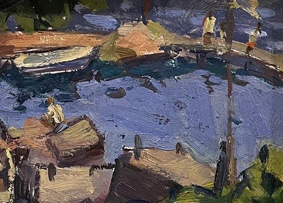 Oil painting City pier Oleksandr Andreev - 6
