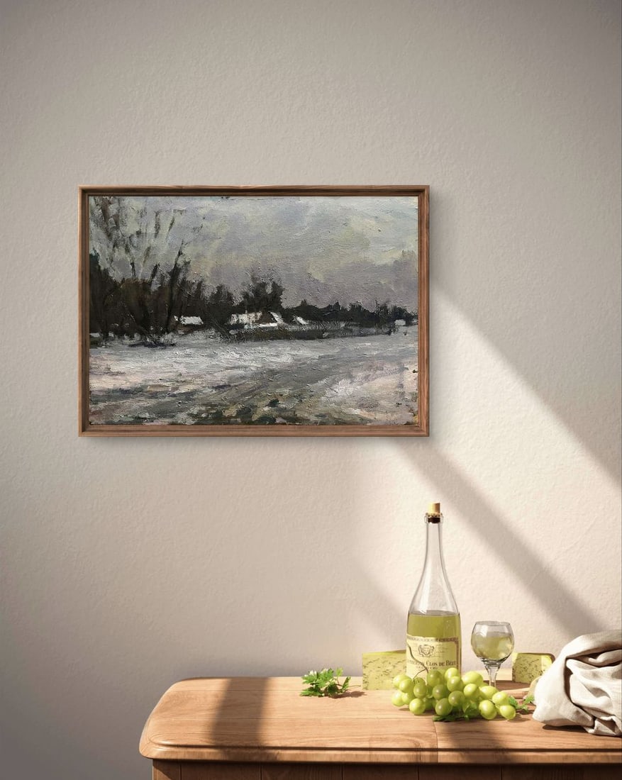 Oil painting After the winter snowstorm Volodymyr Pashchenko - 3