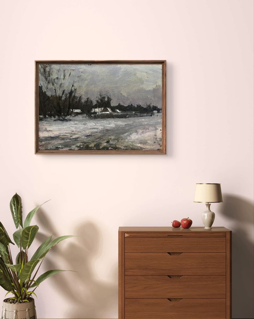 Oil painting After the winter snowstorm Volodymyr Pashchenko - 4