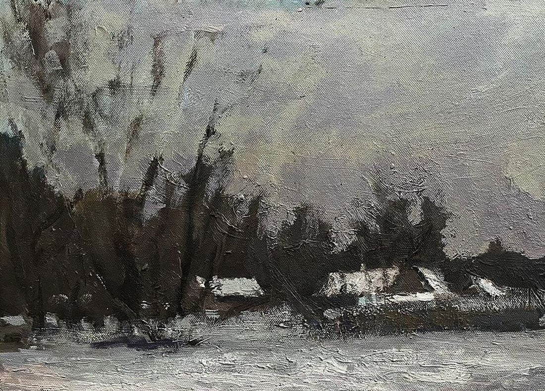 Oil painting After the winter snowstorm Volodymyr Pashchenko - 5