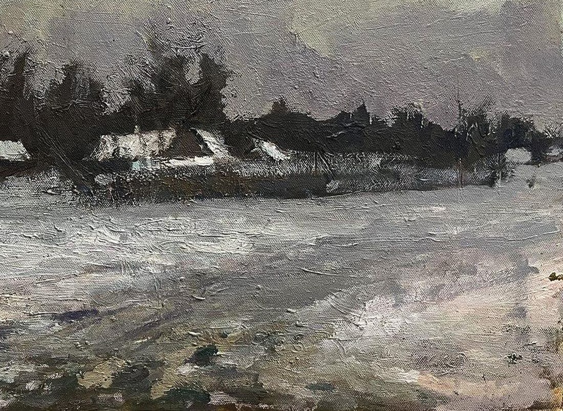 Oil painting After the winter snowstorm Volodymyr Pashchenko - 8