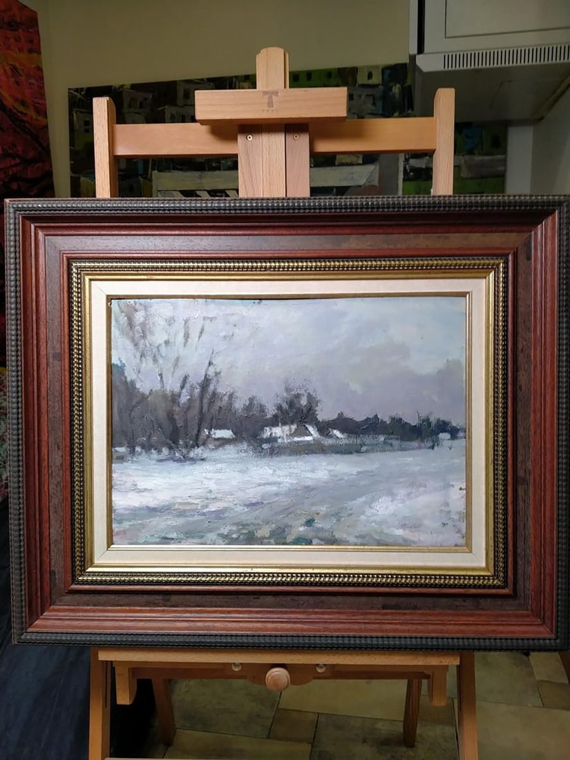 Oil painting After the winter snowstorm Volodymyr Pashchenko - 9