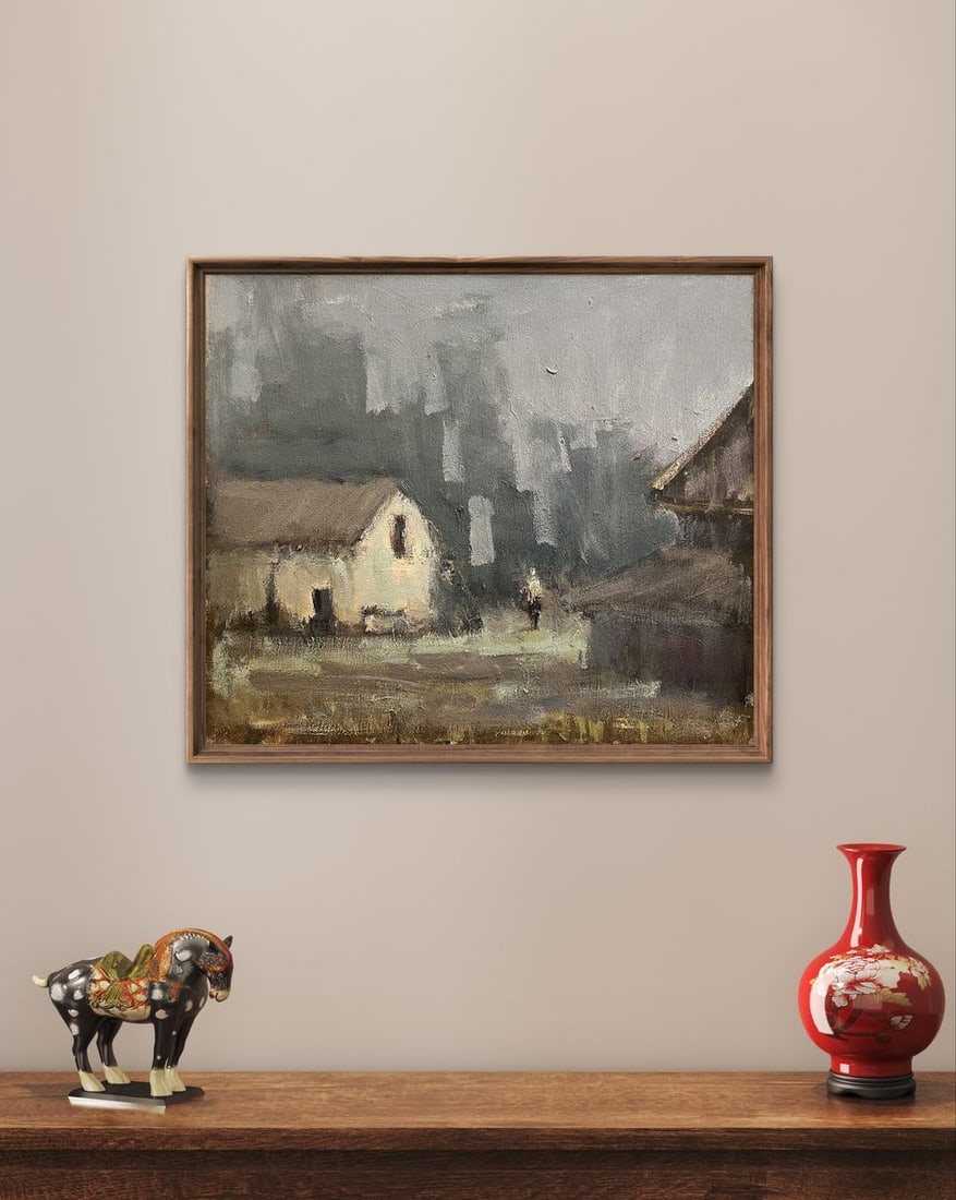 Oil painting Abandoned village Volodymyr Pashchenko - 3