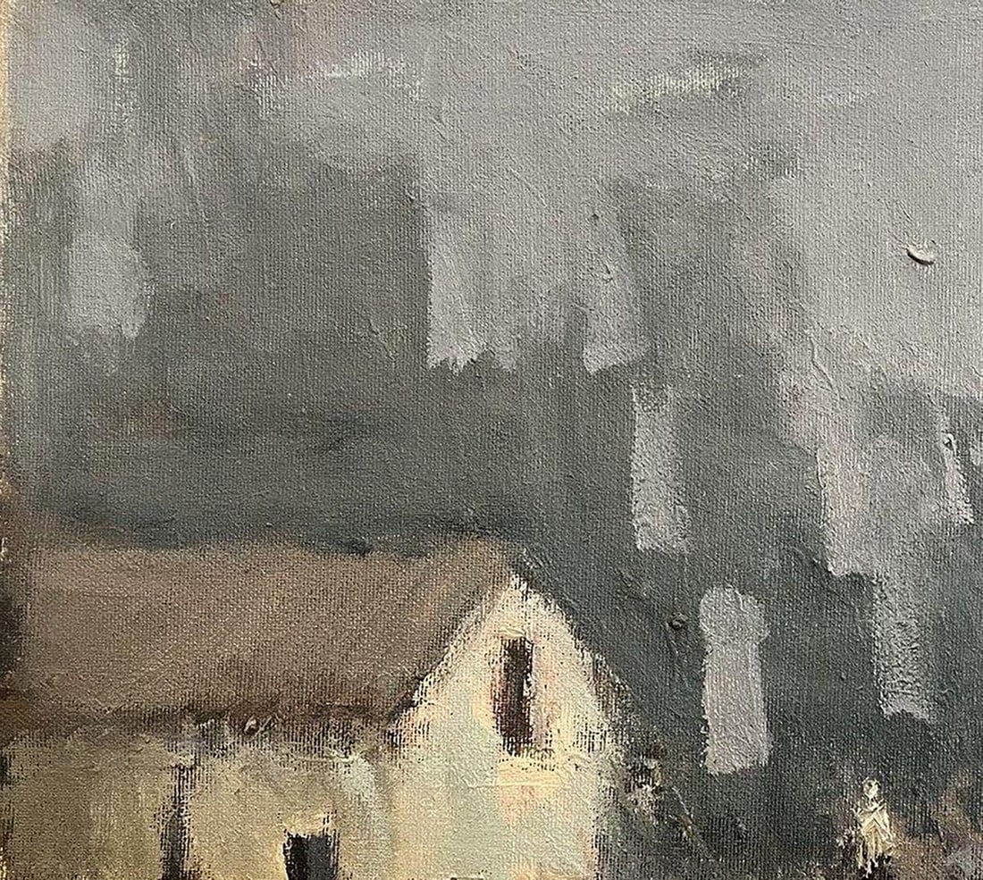 Oil painting Abandoned village Volodymyr Pashchenko - 4