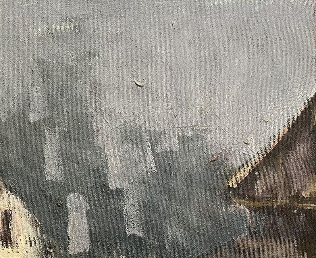 Oil painting Abandoned village Volodymyr Pashchenko - 5