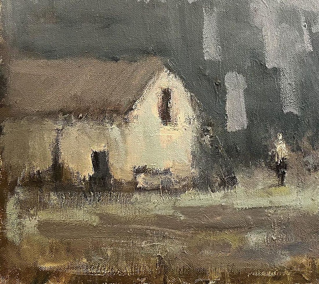 Oil painting Abandoned village Volodymyr Pashchenko - 6