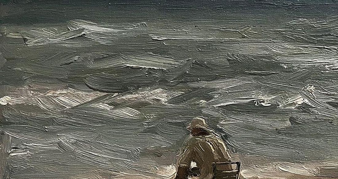 Oil painting Alone on the beach Volodymyr Pashchenko - 4