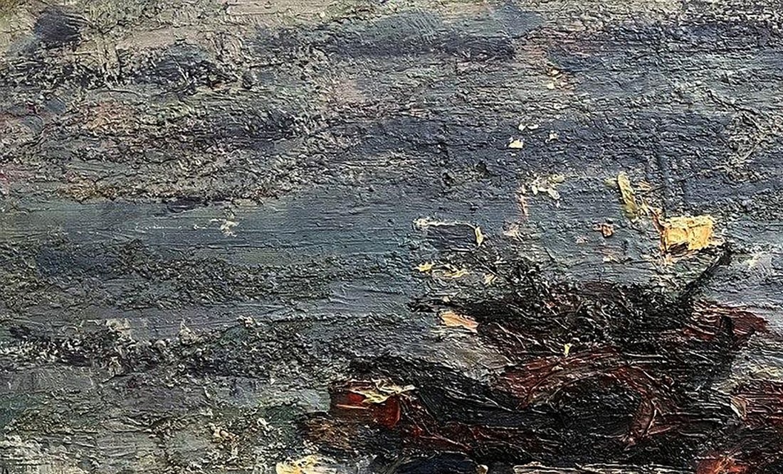 Oil painting Motorcycle on the beach Volodymyr Pashchenko - 4