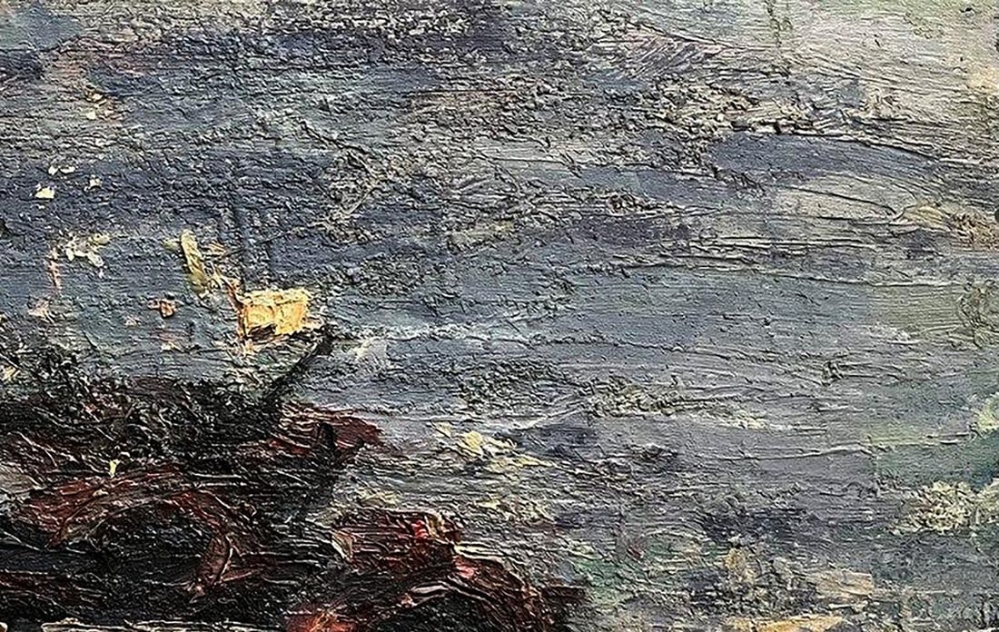 Oil painting Motorcycle on the beach Volodymyr Pashchenko - 5