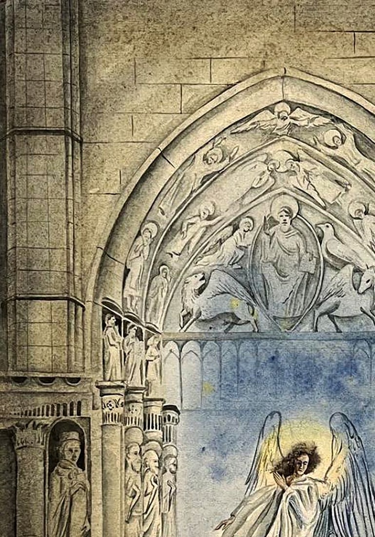 Watercolor painting Paradise Tor Dmytro Startsev - 4