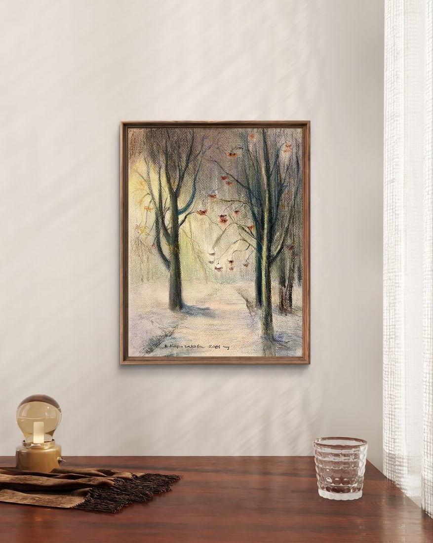 Pastel painting Rowan is red Vira Karachakova - 3