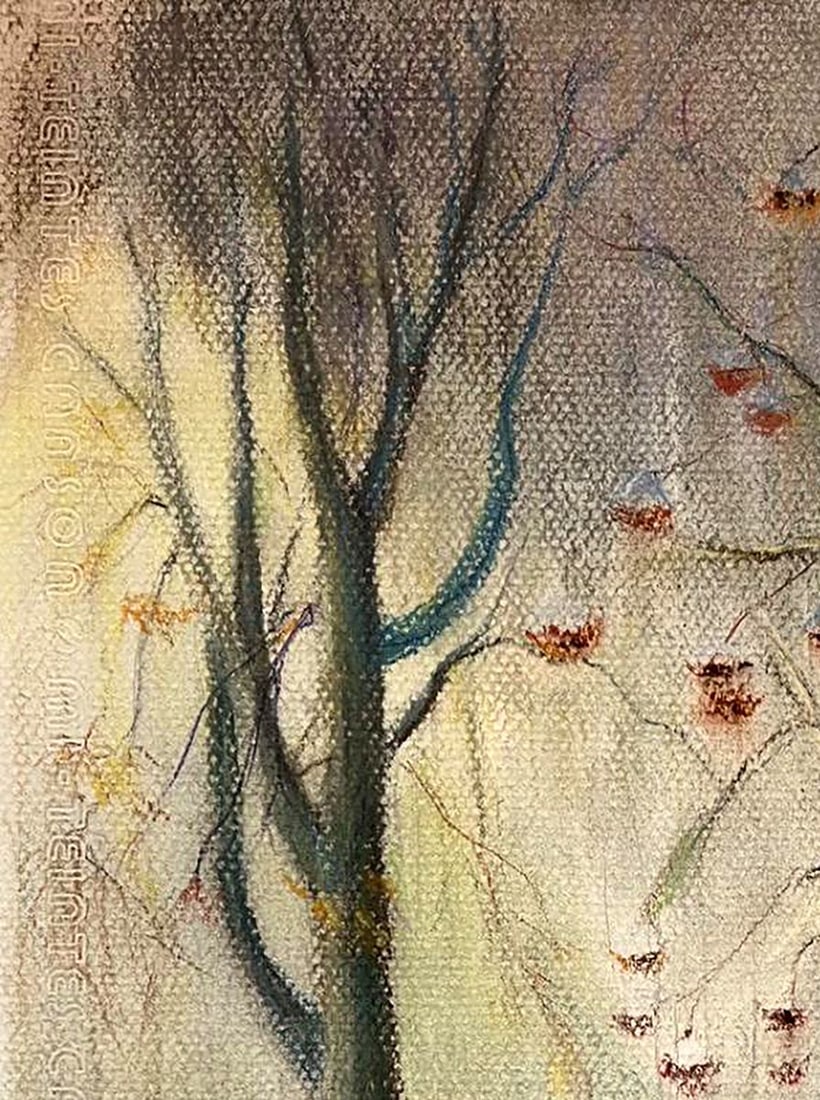 Pastel painting Rowan is red Vira Karachakova - 4