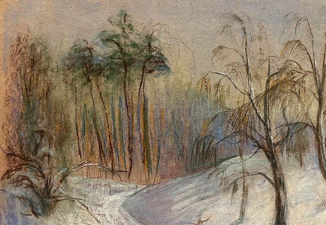 Pastel painting Large snowdrifts Vira Karachakova - 4