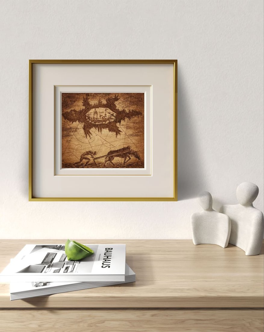 Etching painting Works for a living Oleksandr Zhmailo - 4