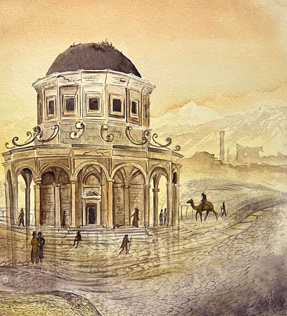 Watercolor painting The gate of paradise Dmytro Startsev - 5