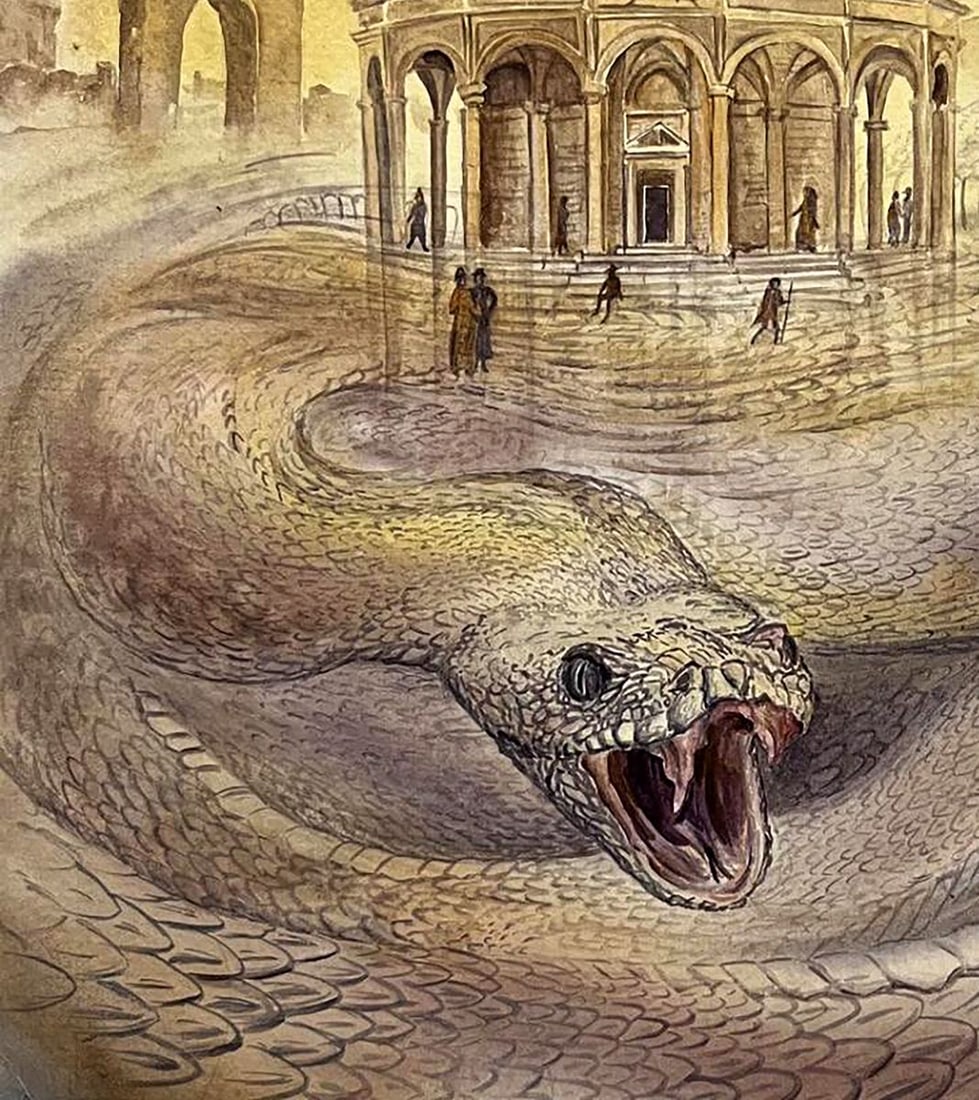 Watercolor painting The gate of paradise Dmytro Startsev - 6