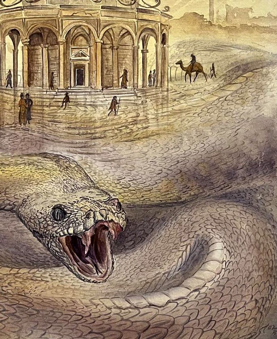 Watercolor painting The gate of paradise Dmytro Startsev - 7