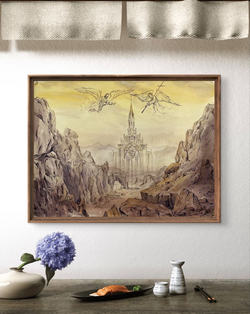 Watercolor painting Ghost of the Gothic Dmytro Startsev - 3