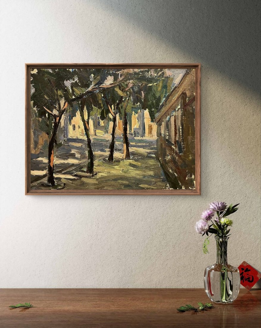 Oil painting Sketch of a city street Oleg Kravets - 2