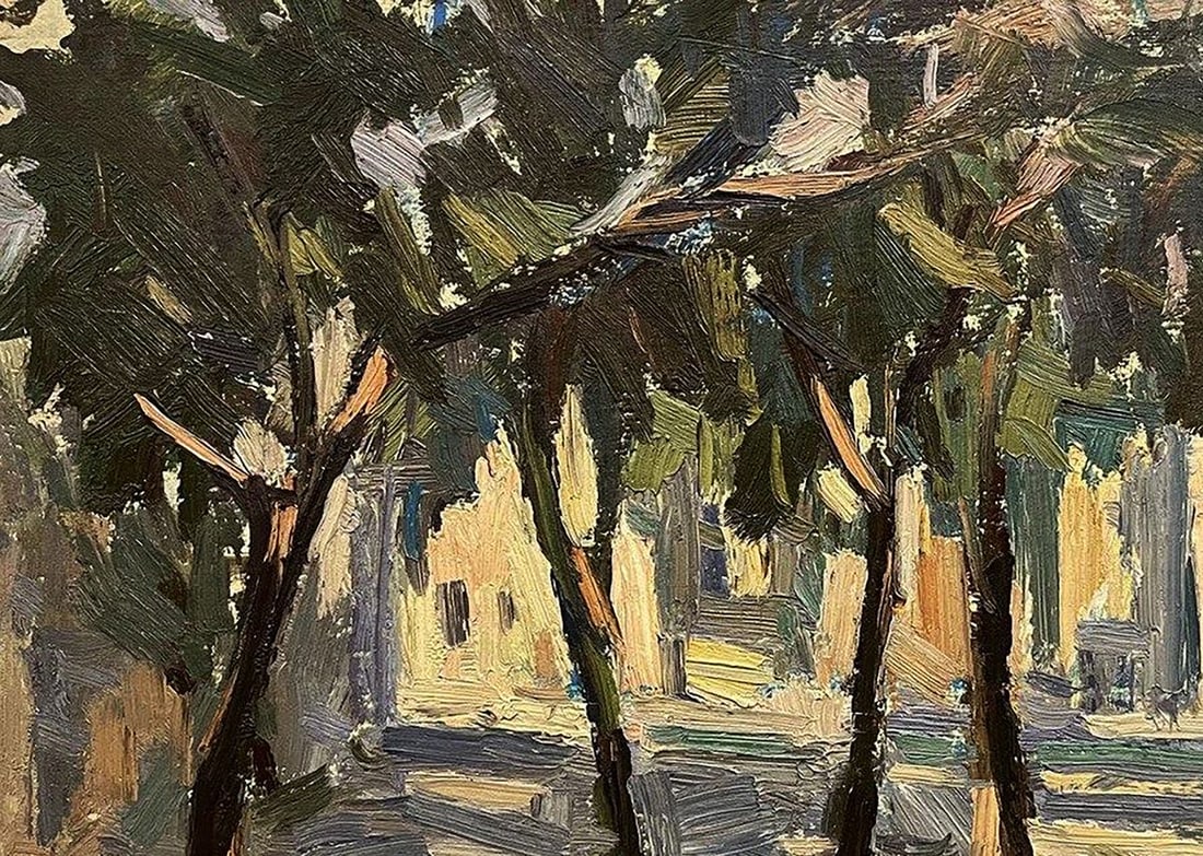 Oil painting Sketch of a city street Oleg Kravets - 4