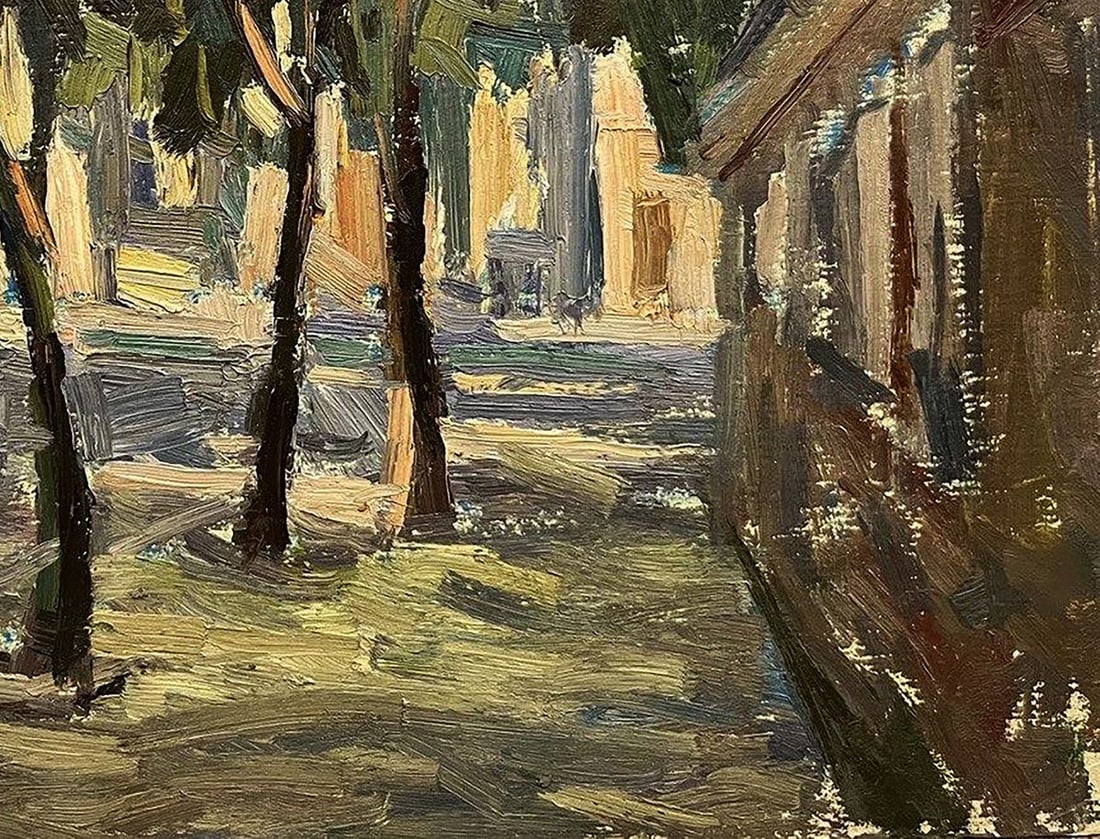 Oil painting Sketch of a city street Oleg Kravets - 7