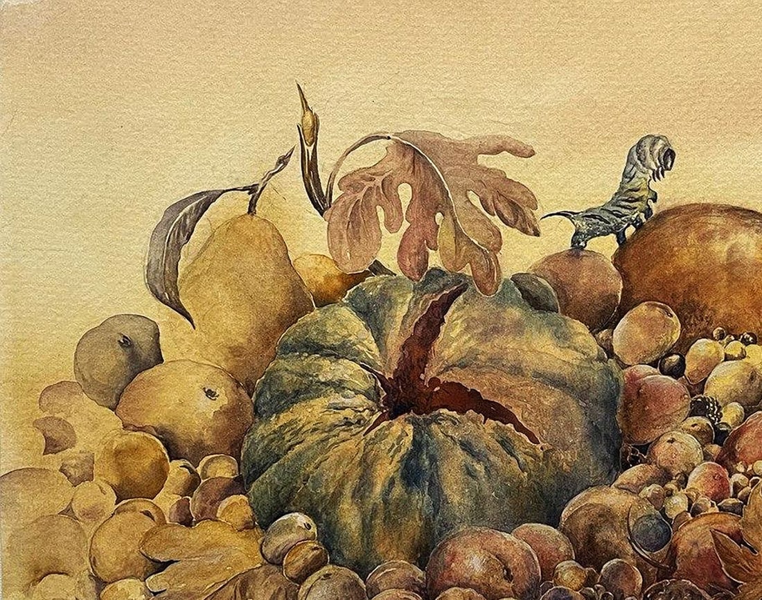 Watercolor painting Still life with pests Dmytro Startsev - 4