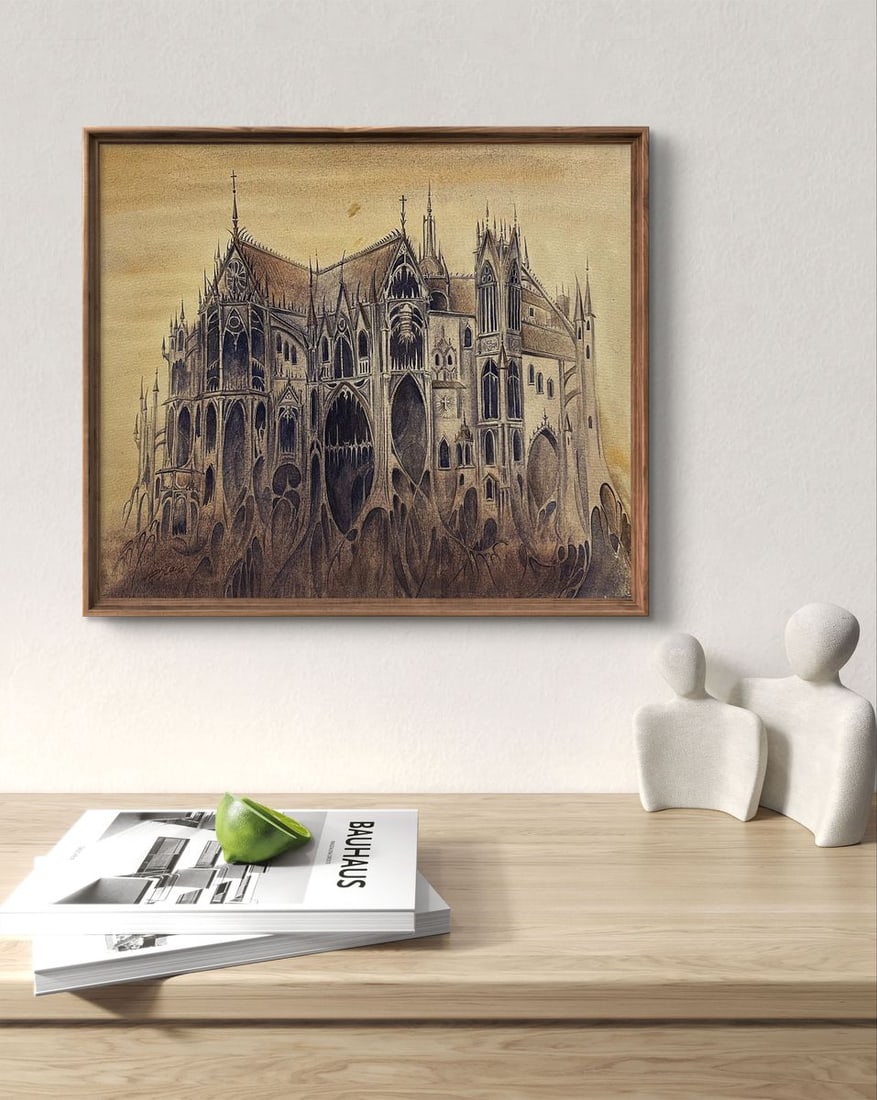 Watercolor painting Inquisition Dmytro Startsev - 3