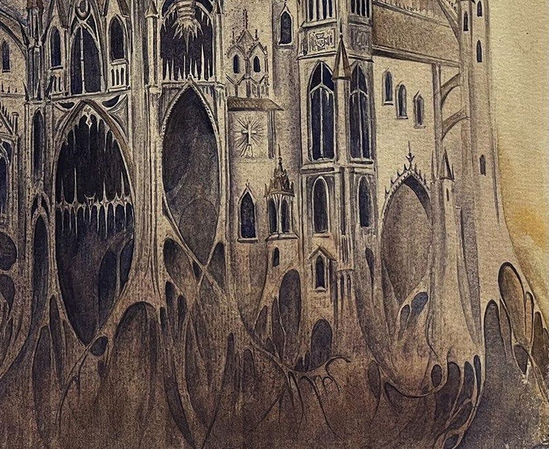 Watercolor painting Inquisition Dmytro Startsev - 7