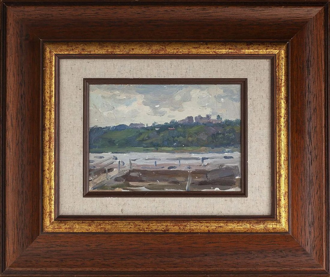 Oil painting City pier Yury Konovalov - 2