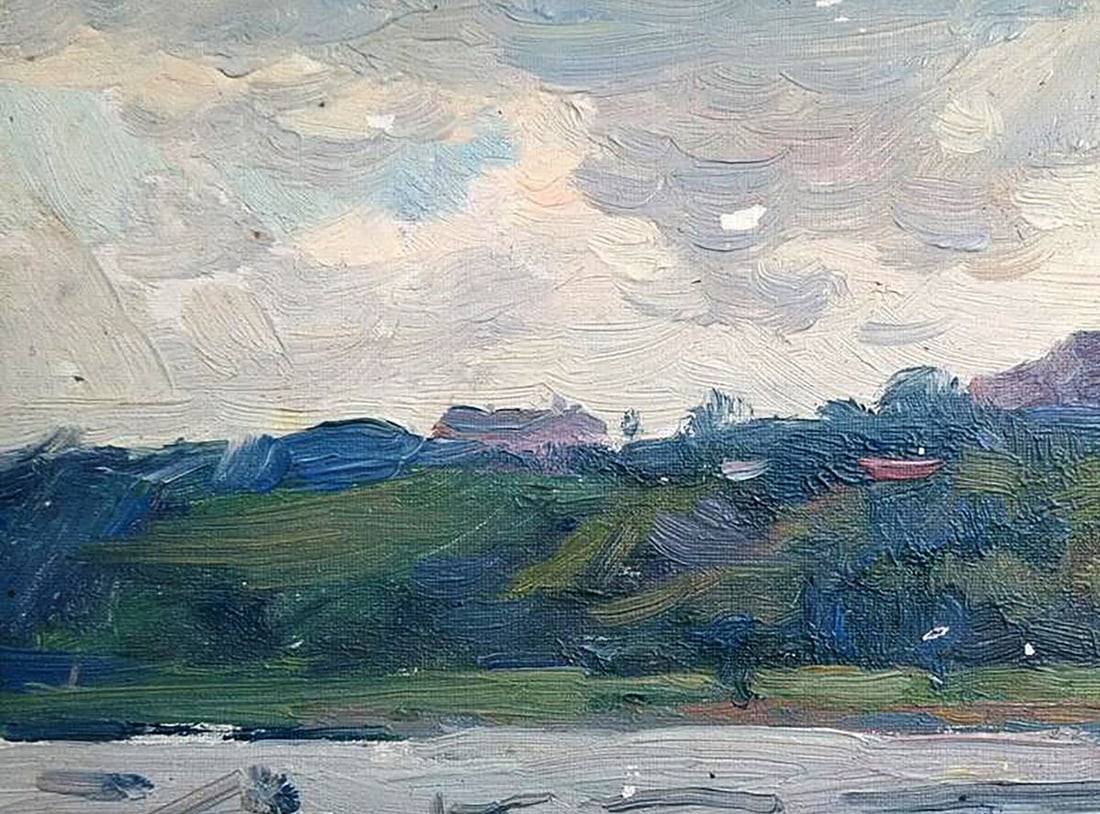 Oil painting City pier Yury Konovalov - 5