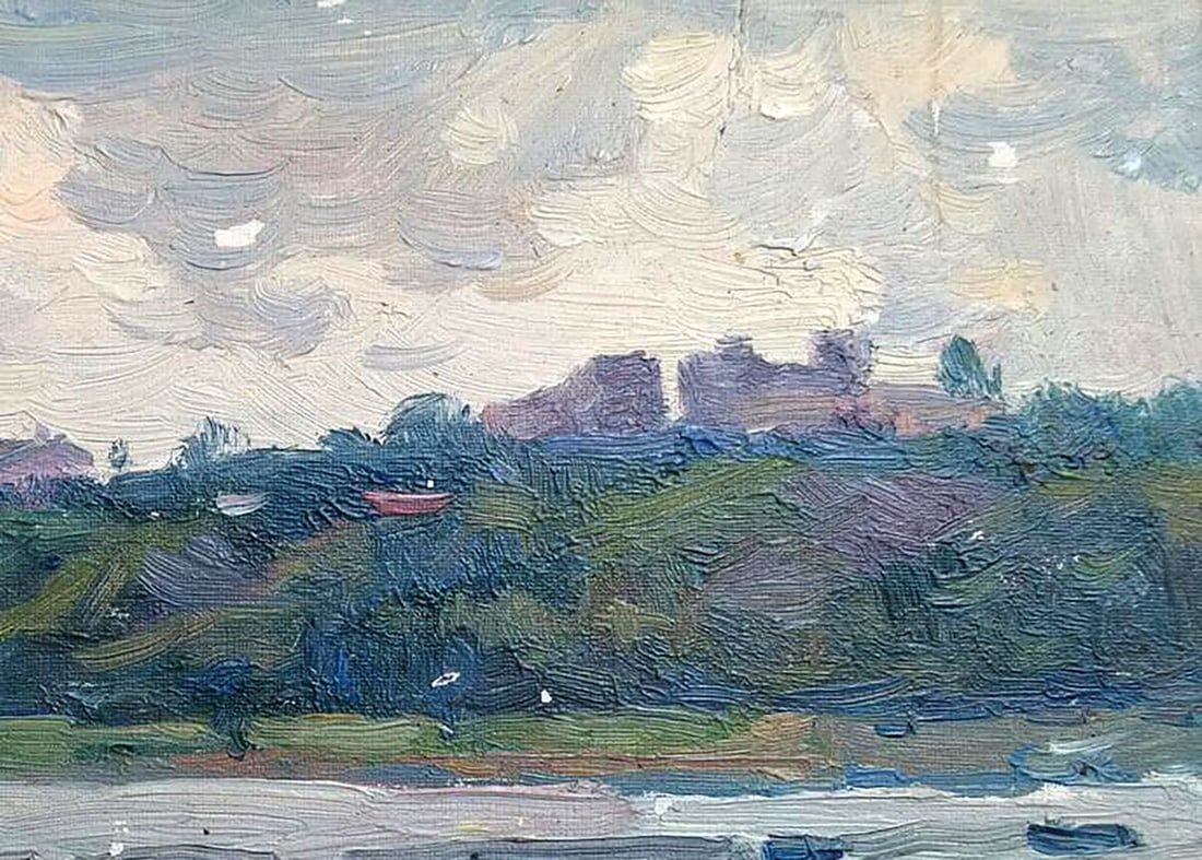 Oil painting City pier Yury Konovalov - 6