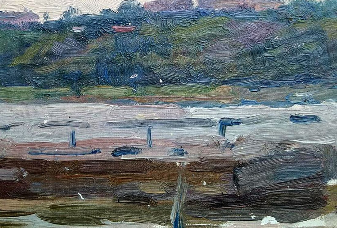 Oil painting City pier Yury Konovalov - 8