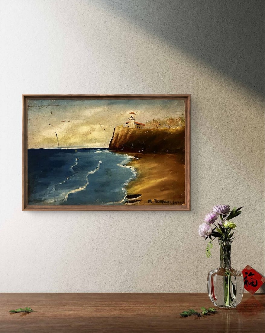 Oil painting House on the Hill Unknown artist - 2