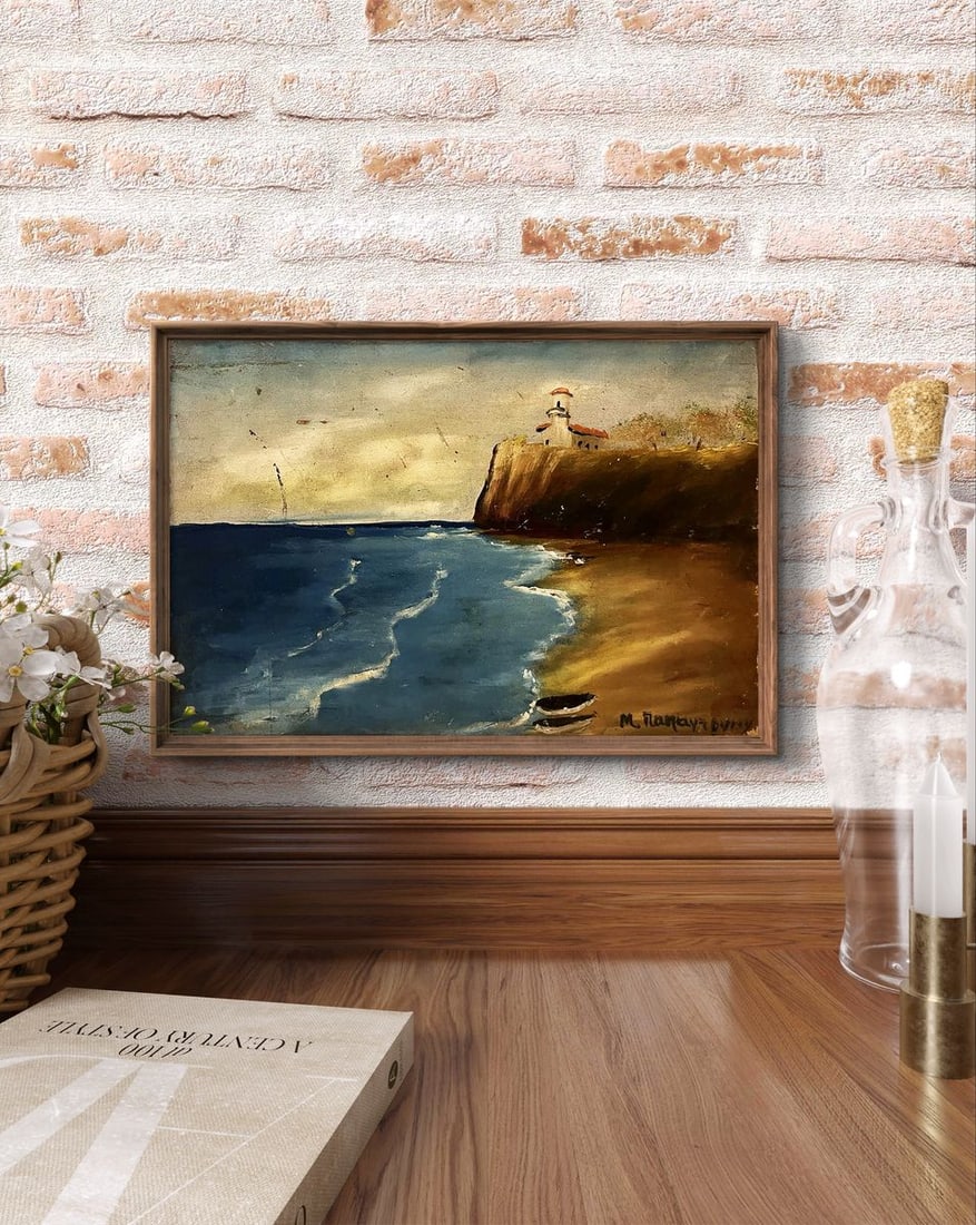 Oil painting House on the Hill Unknown artist - 3