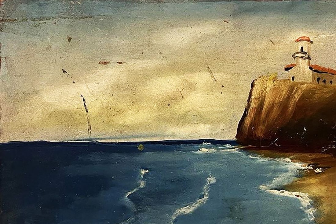 Oil painting House on the Hill Unknown artist - 4