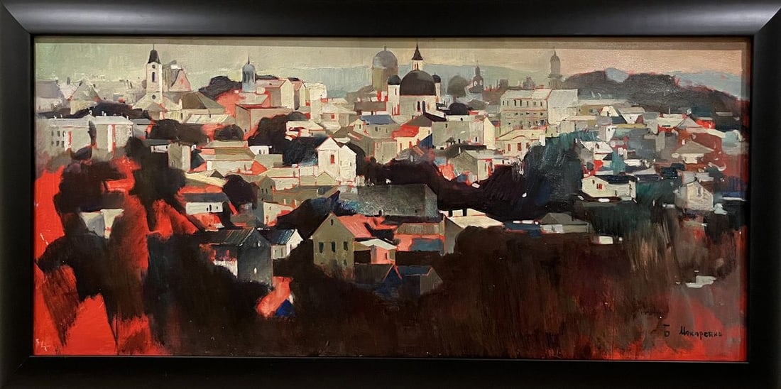 Oil painting Panorama of Chernivtsi Bohdan Makarenko - 2
